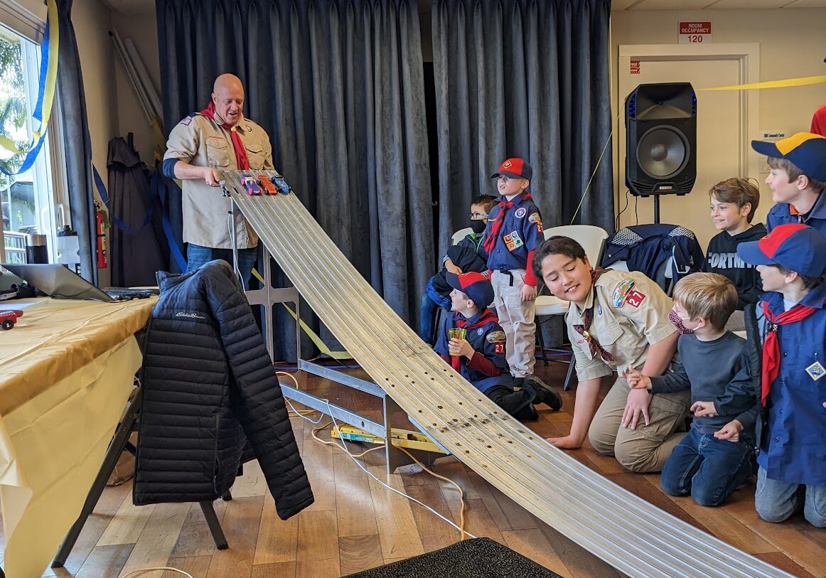 Cub Scouts at Pinewood Derby Race