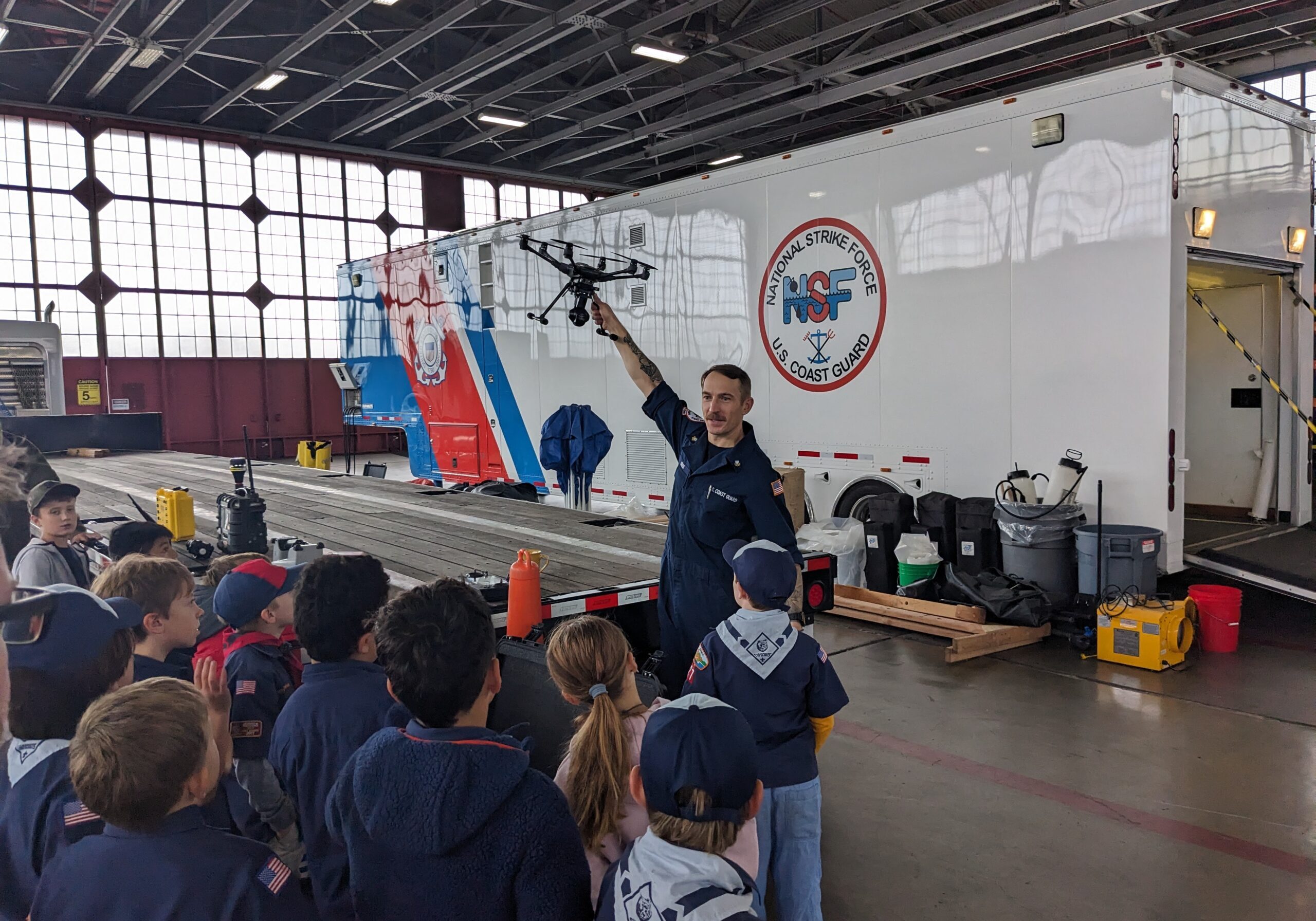 Cub Scout Pack 27 at the US Coast Guard - Pacific Strike Teamx